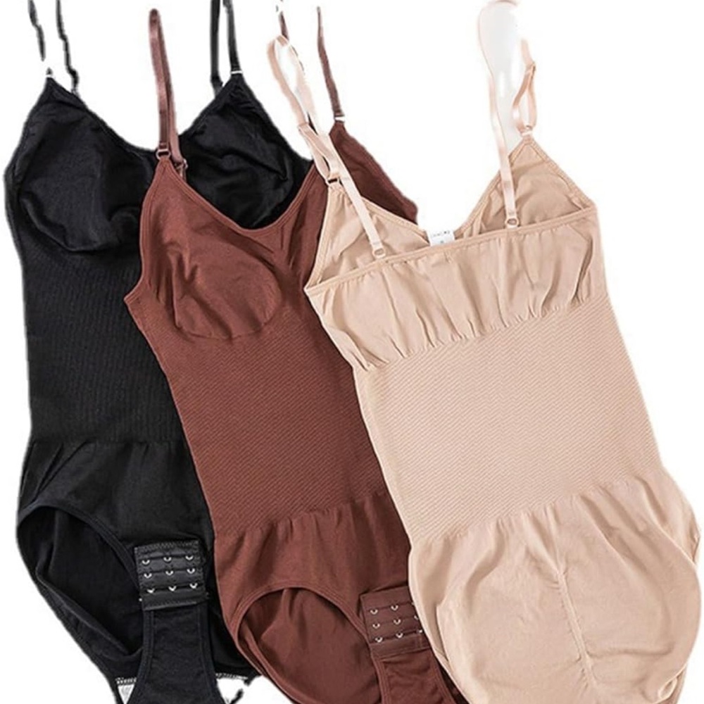 Set of THEEE Bodysuits in Brown, and cream